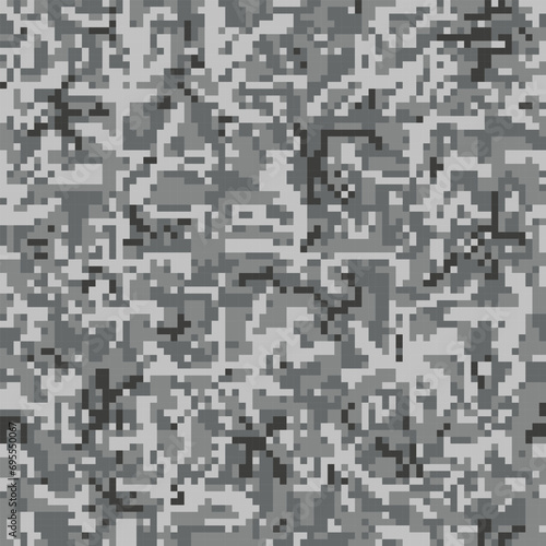Digital pixel camouflage seamless pattern for your design. photo