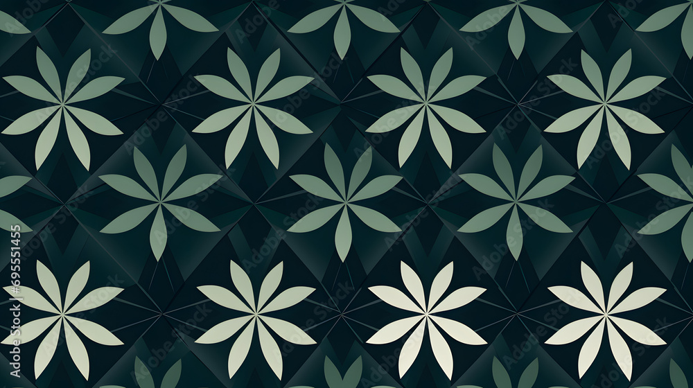 Geometric design of Asanoha, a traditional Japanese pattern representing hemp leaves generativ ai Geometric design of Asanoha, a traditional Japanese pattern representing hemp leaves generativ ai