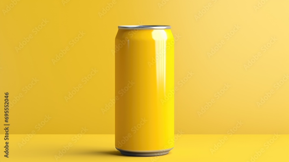 A mock-up of a can of soda. A mock-up of a can of soda.