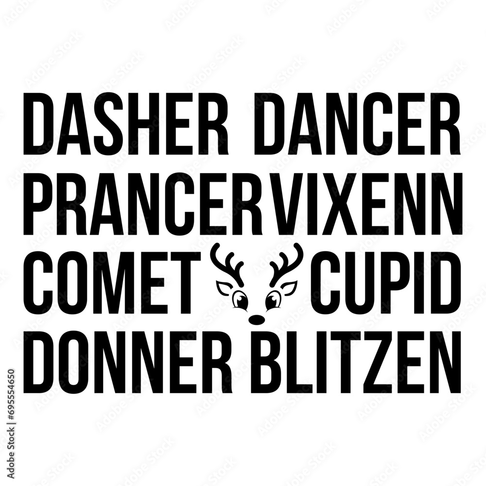 Merry Christmas,reindeer silhouette ,dasher dancer prancer vixen comet cupid donner blitzen, Reindeer jumping silhouette,deer star 