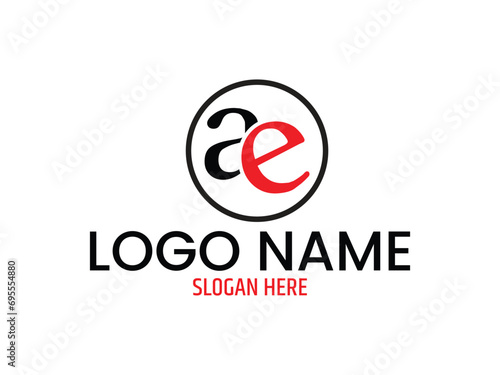 AE letter logo vector template