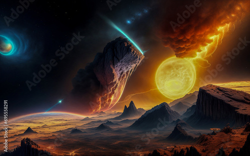 black hole planets stars abstraction illusion something that is not