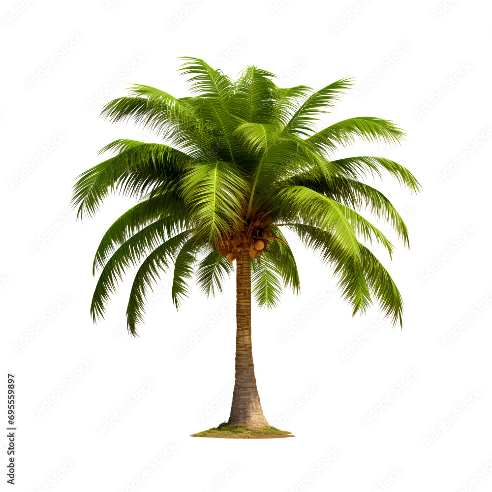 Coconut palm tree isolated on transparent background, cut out, png ...