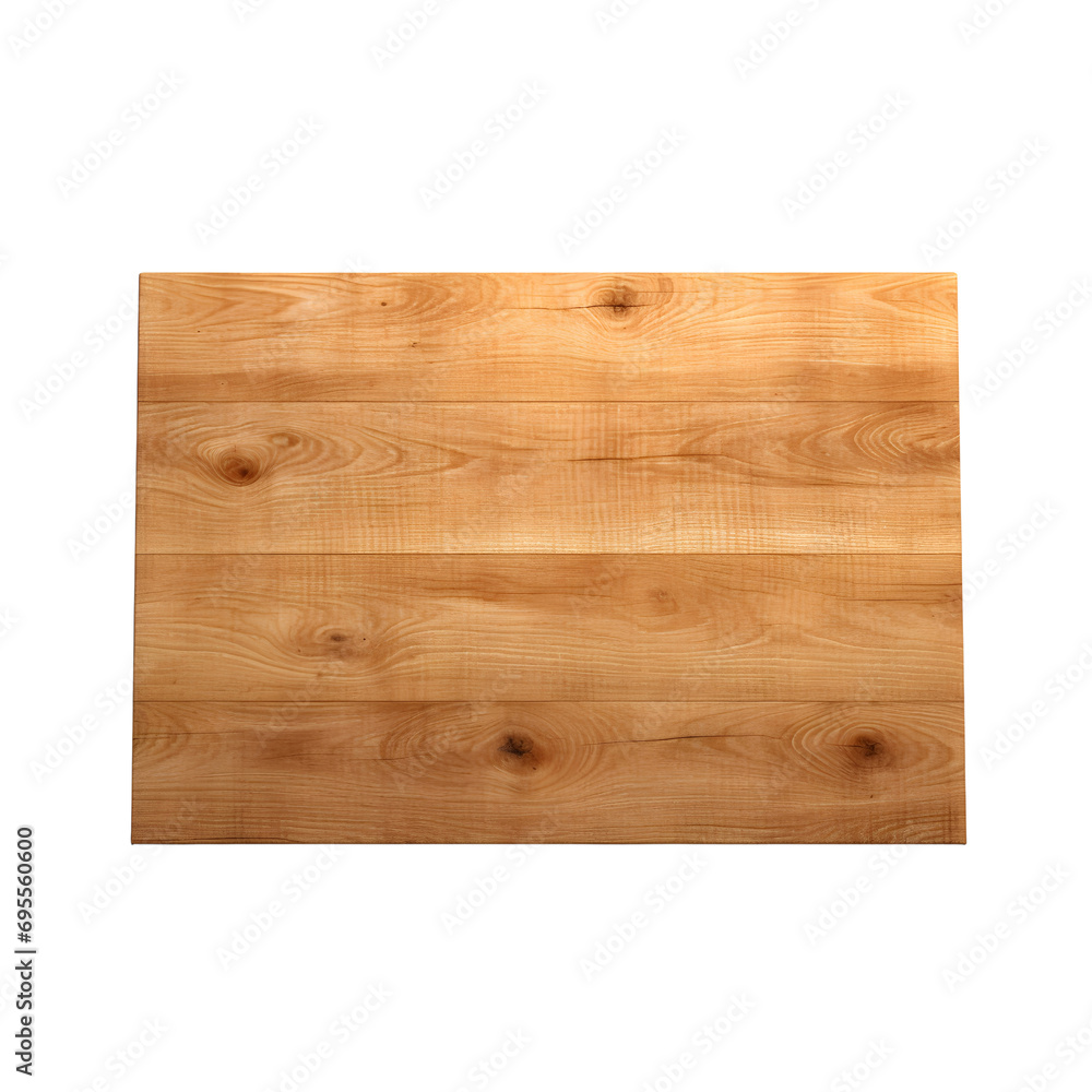 Empty wooden board sign, cutting board isolated on transparent background, cut out, png