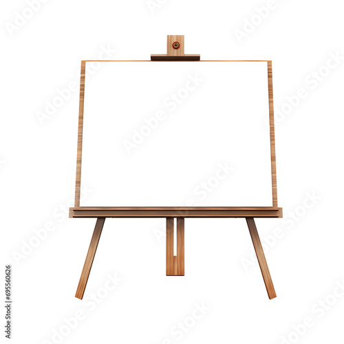 Wood white board isolated on transparent background, cut out, png