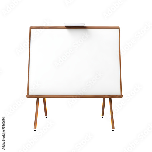 White board isolated on transparent background, cut out, png photo