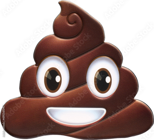 Foto Shit Emoji Cartoon Sticker -  Ready to use PNG Cutout Premium Isolated Image