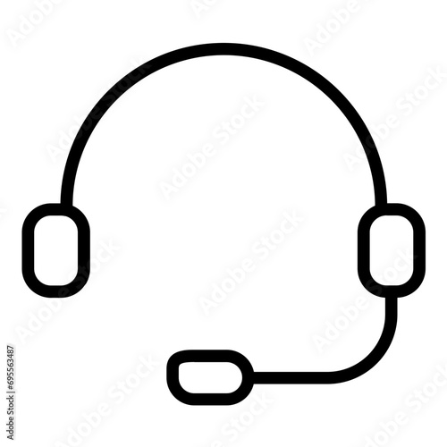 Headset Aid Icon Style