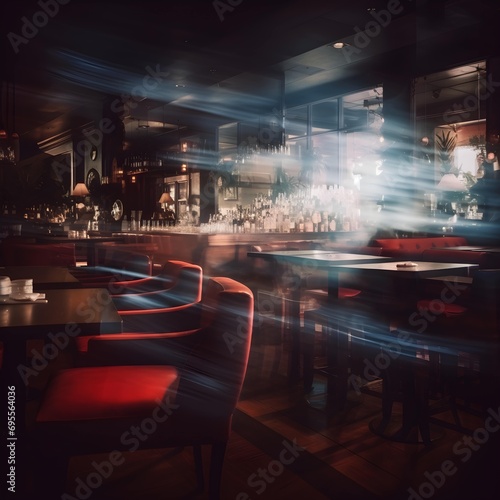 unfocused bar or restaurant decor