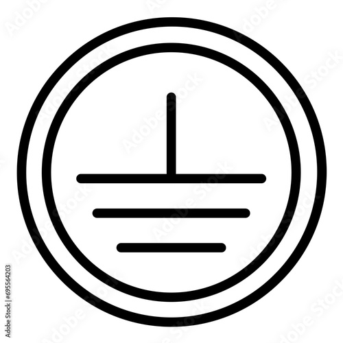 Earth Ground Icon Style