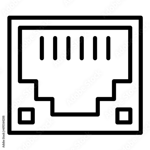 Ethernet Port Icon Style