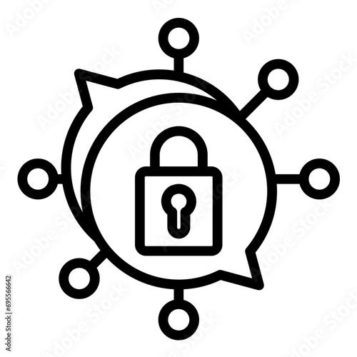 End-to-End Encryption Icon Style