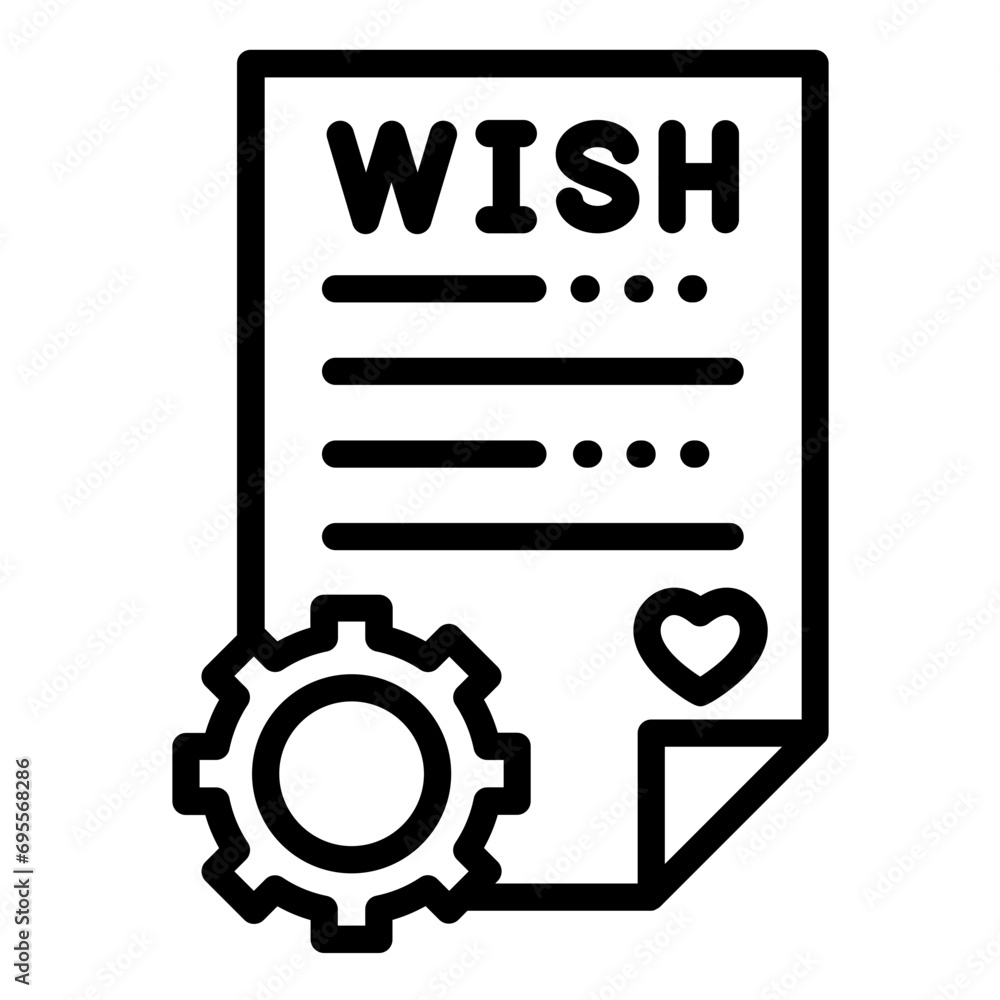 Wishlist Management Icon Style Wishlist Management Icon Style