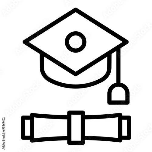 Graduation Gown Icon Style