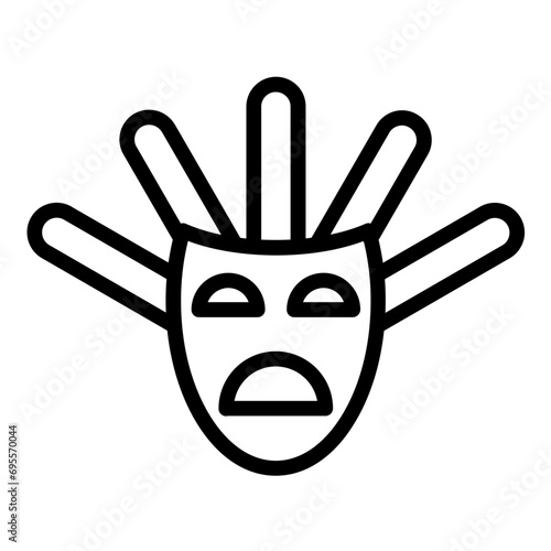 Culture Mask Icon Style