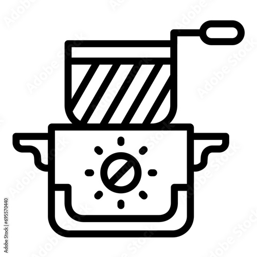 Deep fryer Icon Style