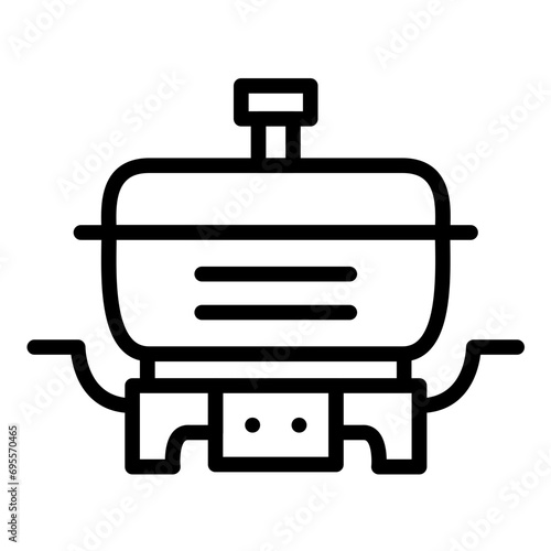 Electric skillet Icon Style