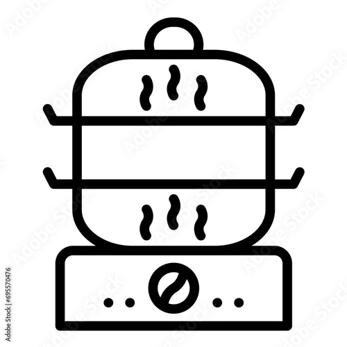 Food steamer Icon Style