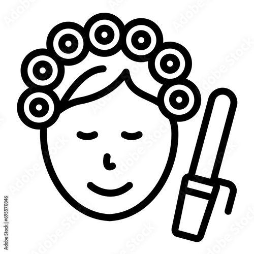 Hot rollers Icon Style