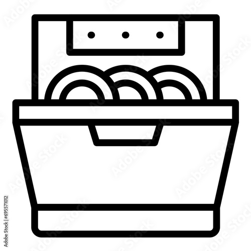 Built-in dishwasher Icon Style