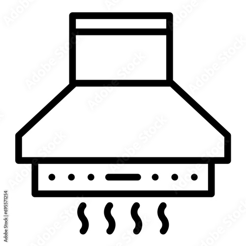 Ductless Range Hood Icon Style