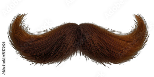 Mustache isolated on transparent Background photo