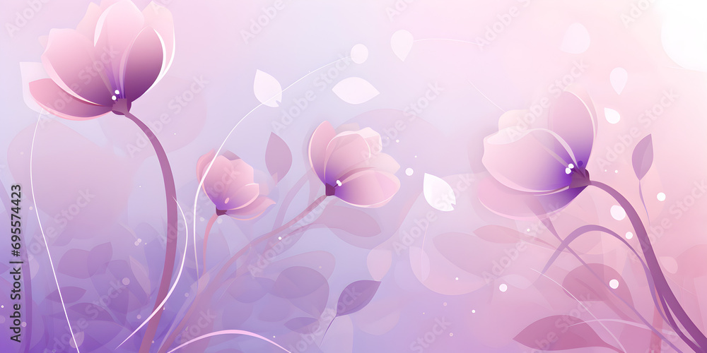 Abstract pastel purple spring background with flowers Abstract pastel purple spring background with flowers