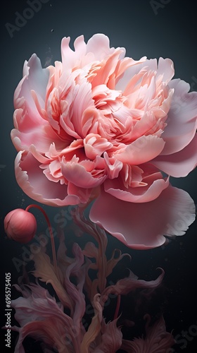 Hyper-Realistic Surreal Flower in Minimalist Style