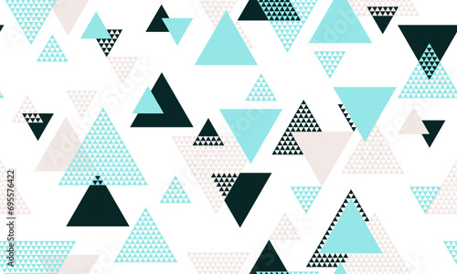 Triangle shapes seamless pattern vector design.