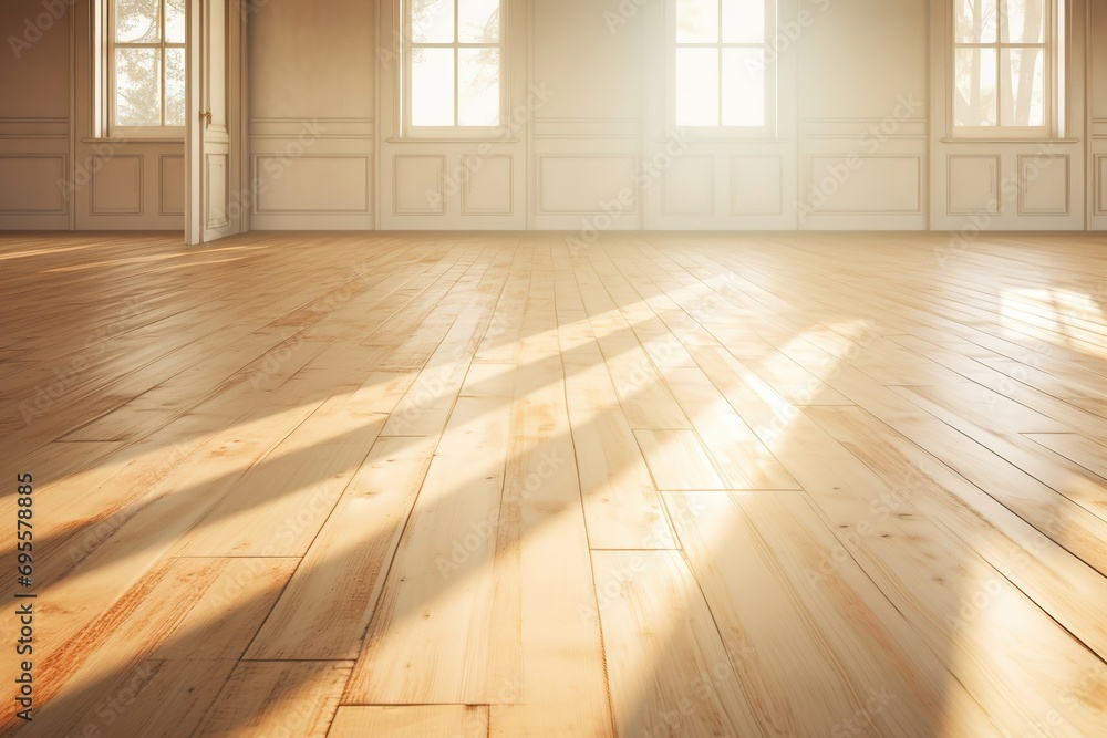 empty room with wooden floor empty room with wooden floor