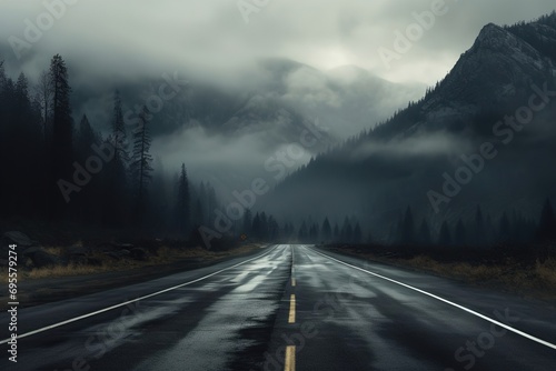 road in the mountains photo