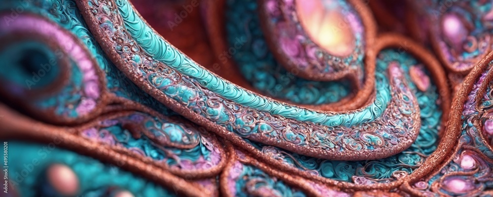 a close up of a blue and pink fabric a close up of a blue and pink fabric