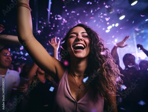 a young girls dancing in a club or nightclub