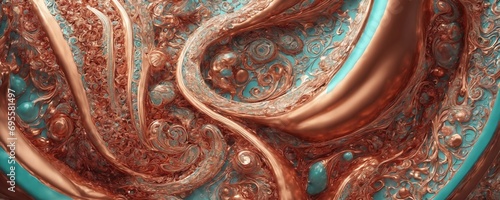 copper and teal abstract background