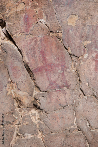 Cave paintings of Chiquita shelter. Villuercas geopark, Spain photo