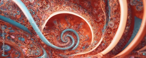 a close up of a spiral shaped object