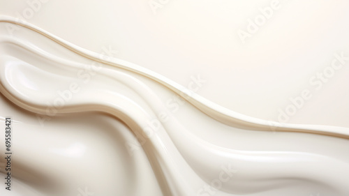 liquid cosmetics cream white background