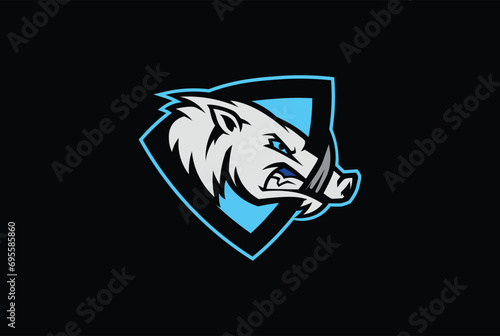 Hog sports mascot designs logo photo