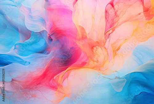 Colorful Swirls in a Pink, Purple, and Blue Background Generative AI