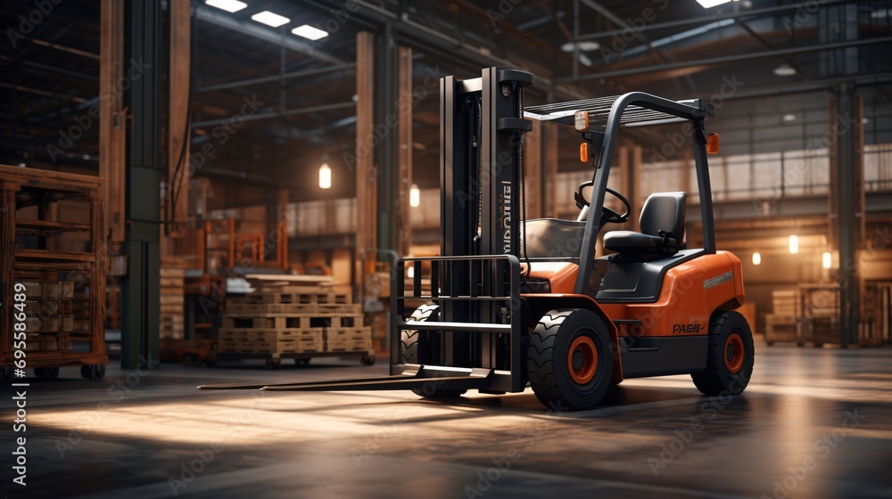A Forklift in a Warehouse Generative AI
