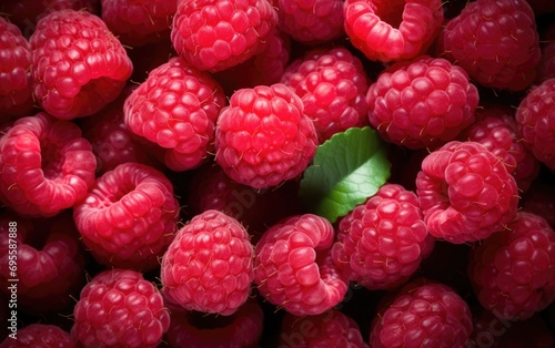 Lots of fresh raspberries