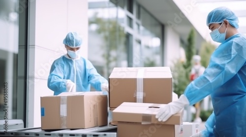 Delivery of medical equipment to the hospital