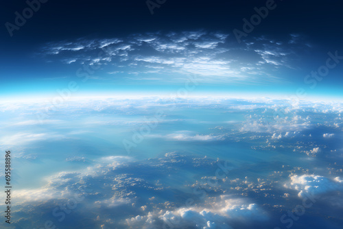 View of planet Earth surface in outer space