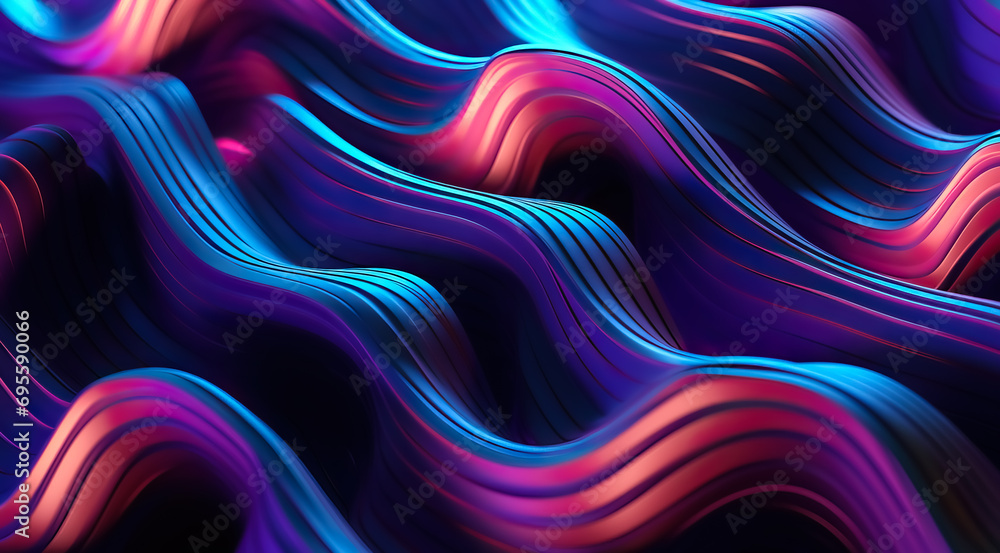 Fototapeta premium abstract 3d waves lines background