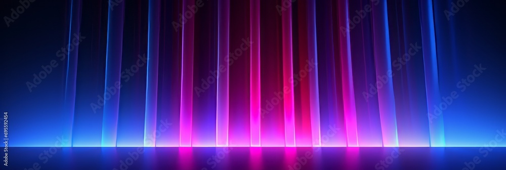 Abstract bright background in neon pink purple colors, vertical and horizontal lines, banner
