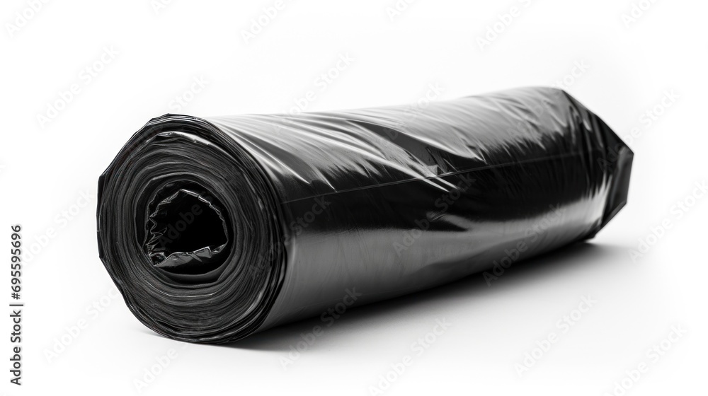 Roll of large black plastic garbage bags Roll of large black plastic garbage bags