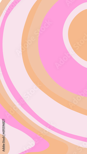 Retro background in groovy style, retro. Pink, orange color © Liuba