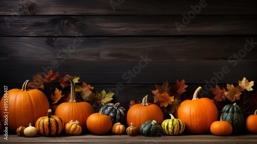 A Variety of Pumpkins and Squashes on a Table Generative AI