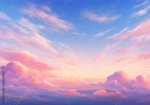 Sunset Clouds Generative AI