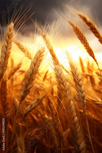 wheat in field  photorealistic  cinematic  macro photography  realistic  detailed  long exposure  magical nature photography created with Generative Ai